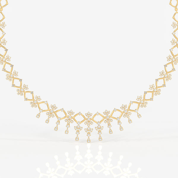 Buy Women's Moissanite Diamond Sterling Silver Necklace & Earrings