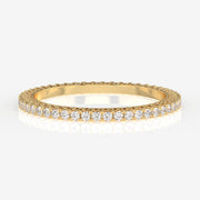 Buy Women's Round Cut Moissanite Diamond 18K Gold Bangle