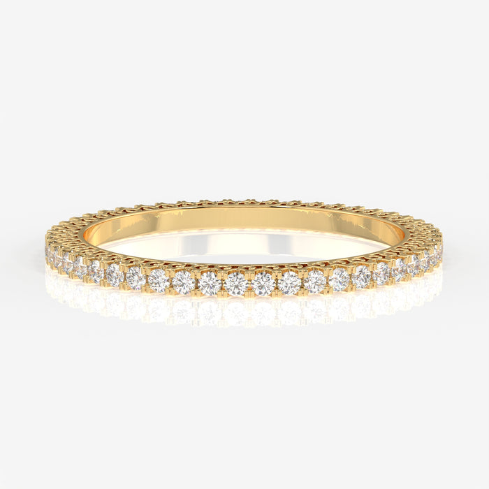 Buy Women's Round Cut Moissanite Diamond 18K Gold Bangle