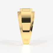 Caratbazaar Emerald Cut Moissanite Diamond 18k Gold Ring