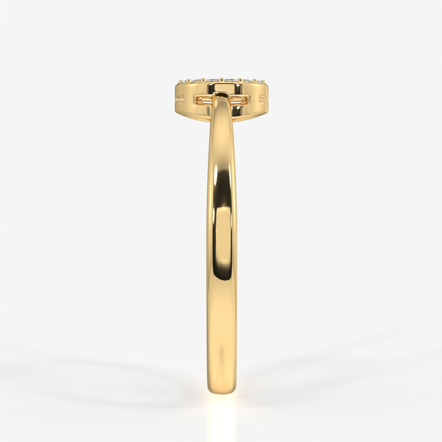 Caratbazaar Ethereal Glow Lab Grown Diamond 18k Gold Ring