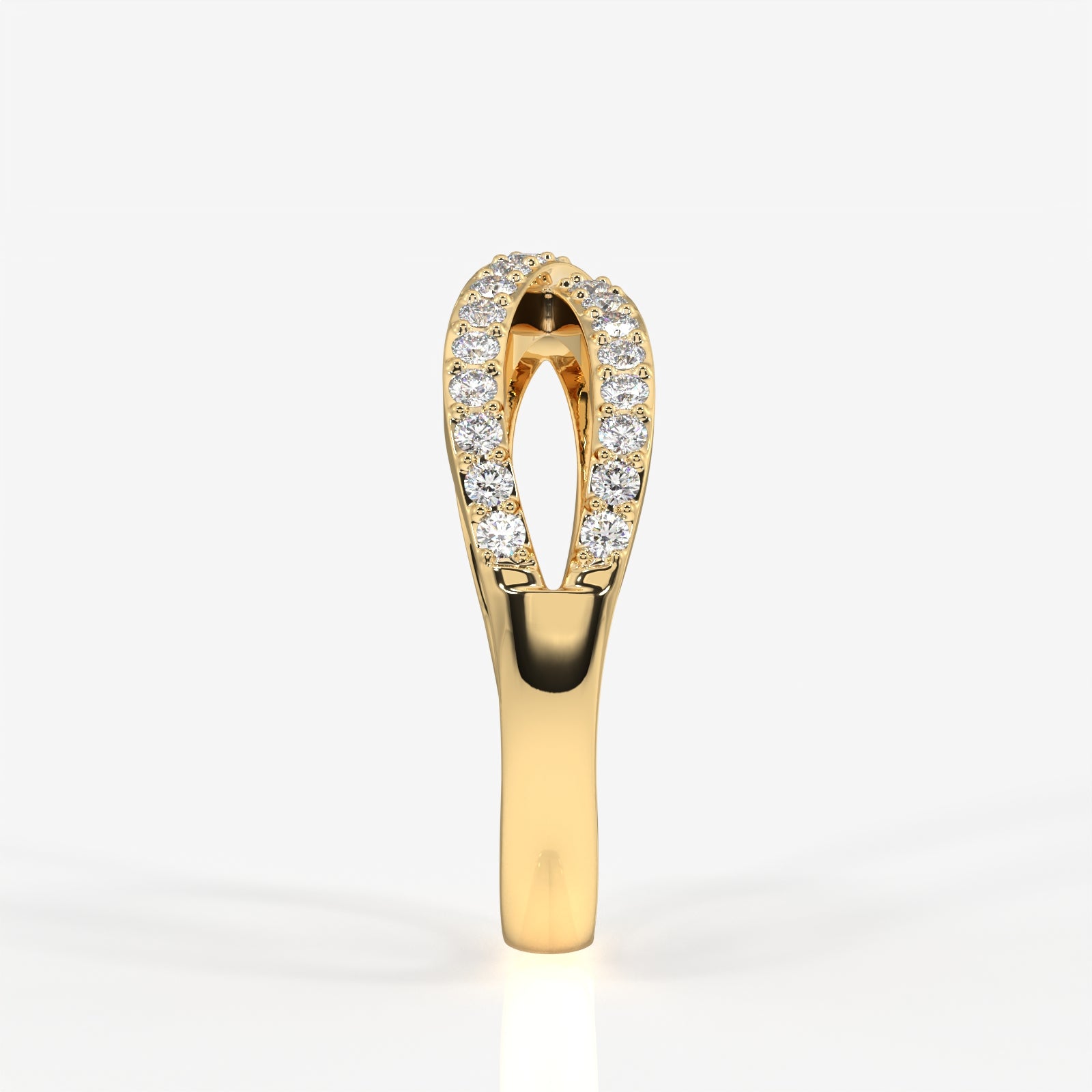 Caratbazaar Infinity Grace Lab Grown Diamond 18k Gold Band