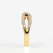 Caratbazaar Infinity Grace Lab Grown Diamond 18k Gold Band