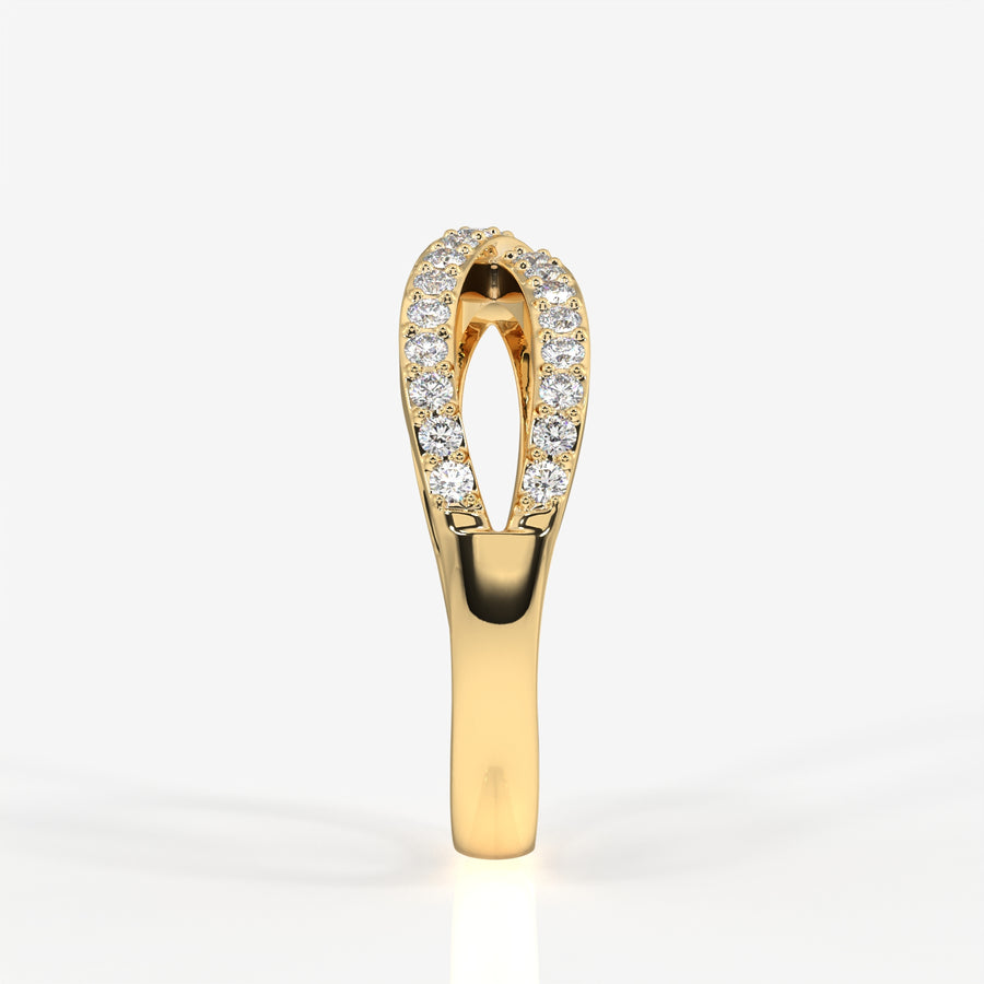 Caratbazaar Infinity Grace Lab Grown Diamond 18k Gold Band