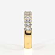 Caratbazaar Oval Cut Lab Grown Diamond Wedding 14k Gold Band Ring