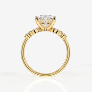 Caratbazaar Oval Cut Moissanite Diamond Engagement Sterling Silver Ring