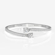 Caratbazaar Pear Cut Moissanite Diamond Fashion 18K Gold Bracelet