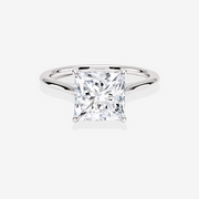 Caratbazaar Princess Cut Lab Grown Diamond Petite Solitaire Engagement 14k Gold  Ring