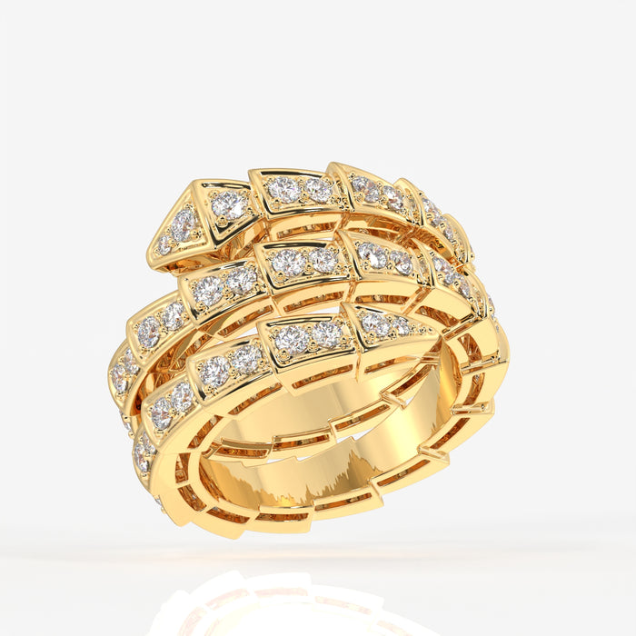 Caratbazaar Round Cut Lab Grown Diamond Eternity 14K Gold Band Ring