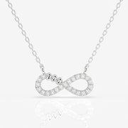 Caratbazaar Round Cut Lab Grown Diamond Infinity fashion 14k Gold Pendant