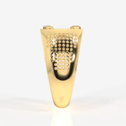 Caratbazaar Round Cut Lab Grown Diamond Men's 14k Gold Ring