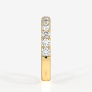 Caratbazaar Round Cut Lab Grown Diamond Wedding 14k Gold Band Ring