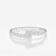 Caratbazaar Round Cut Moissanite Diamond Sterling Silver Bracelet