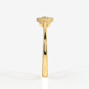 Caratbazaar Teardrop Glow Lab Grown Diamond 18k Gold Ring