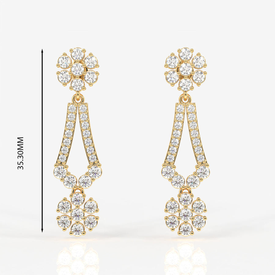 Caratbazaar Vienna Lab Grown Diamond Luxe 14k Gold Necklace