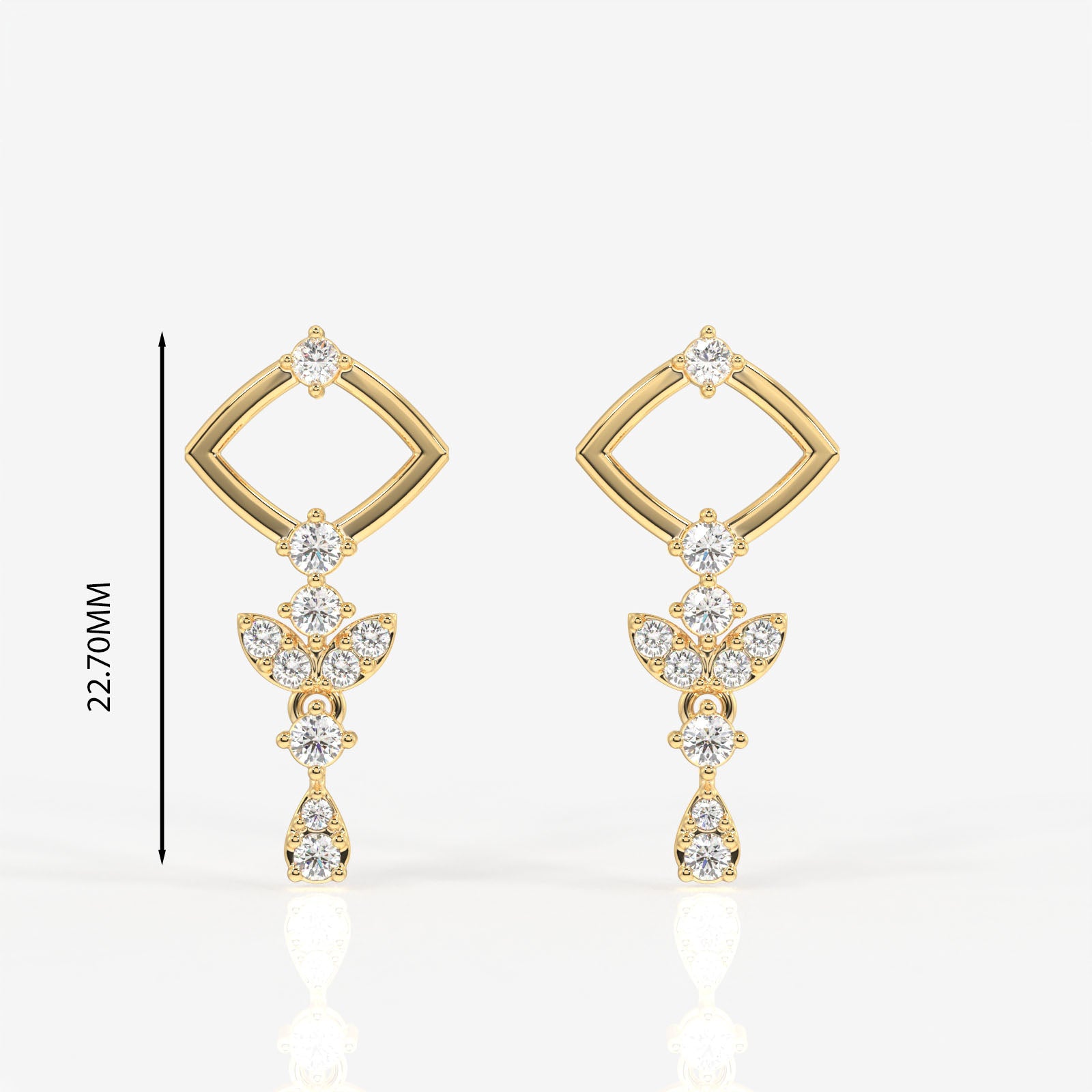 Caratbazaar Women's Moissanite Diamond Sterling Silver Necklace & Earrings