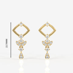 Caratbazaar Women's Moissanite Diamond Sterling Silver Necklace & Earrings