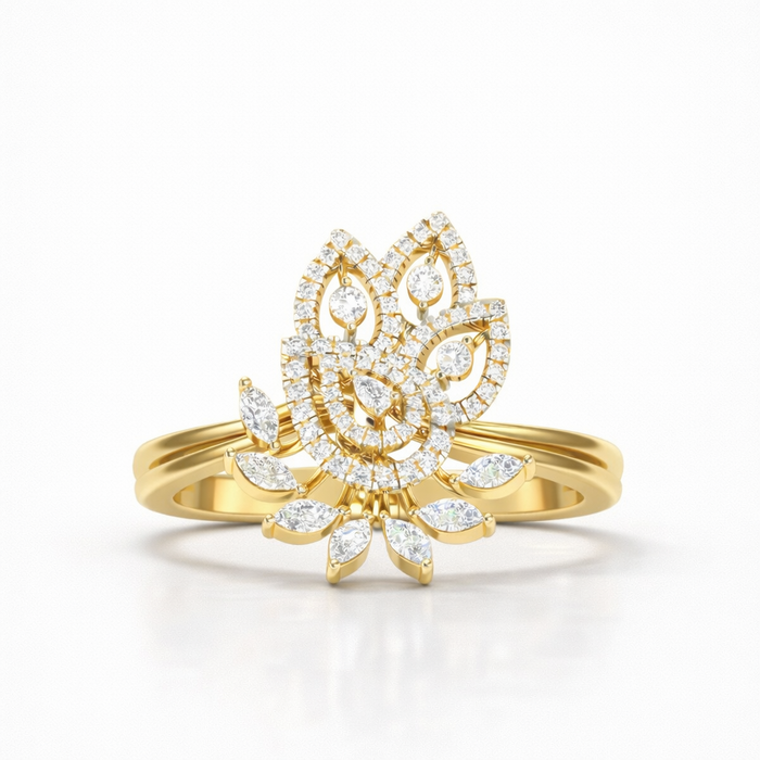 Women's Moissanite Diamond Daily Wear Sterling Silver Ring