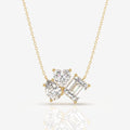 Cluster Trio Lab Grown Diamond Fashion 14k Gold Pendant
