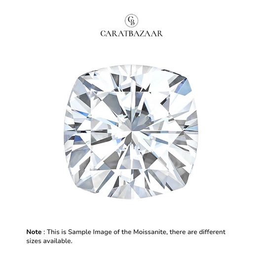 Cushion Cut Certified Moissanite Diamond D VVS1