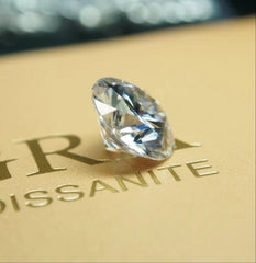 Round Cut Certified Moissanite Diamond D VVS1