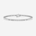 Emerald Cut Moissanite Diamond Tennis Sterling Silver Bracelet