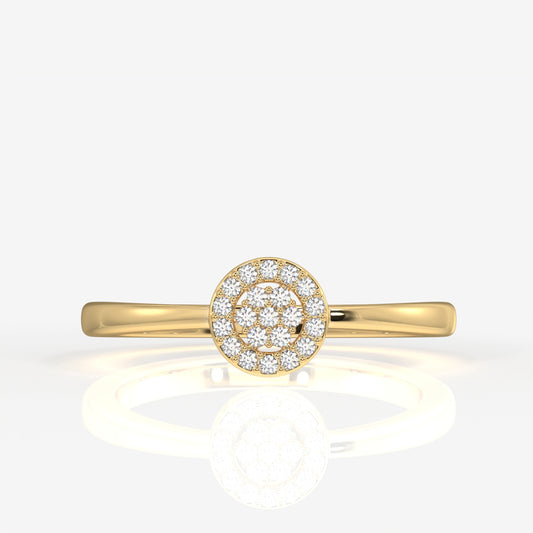 Ethereal Glow Lab Grown Diamond 18k Gold Ring