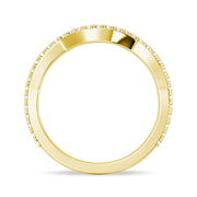 Round Cut Moissanite Diamond Wedding Band 14K Gold Ring