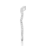 Round Cut Moissanite Diamond Wedding Band 14K Gold Ring