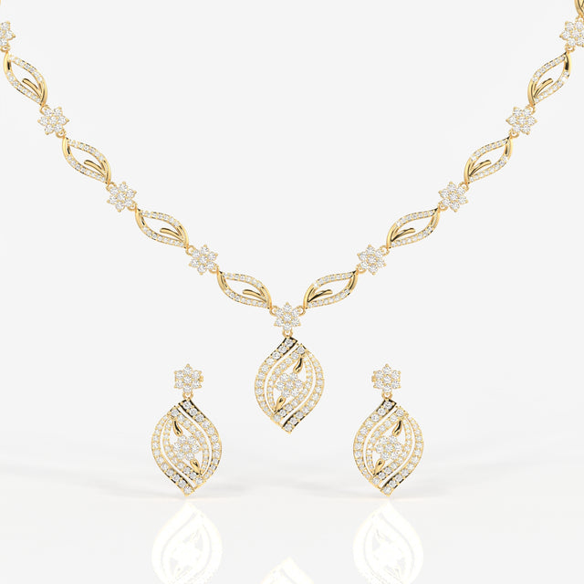 Florence Lab Grown Diamond Bridal 14k Gold Necklace