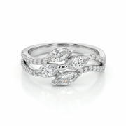 Marquise Cut Lab Grown Diamond 9K Gold Engagement Ring