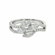 Marquise Cut Lab Grown Diamond 9K Gold Engagement Ring
