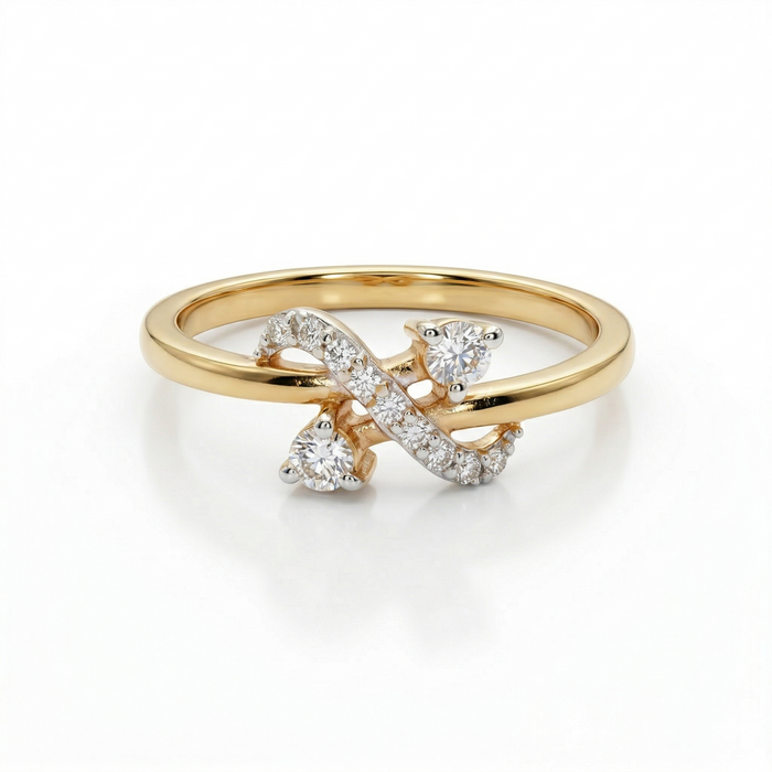 Simple Elegance  Moissanite Diamond Sterling Silver Engagement Ring