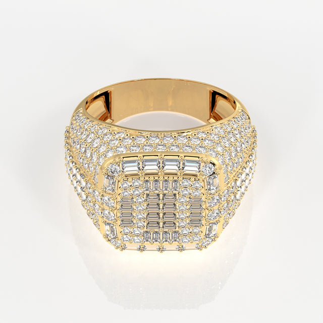 Grand Emperor Lab Grown Diamond Men's 14K Yellow Gold Ring