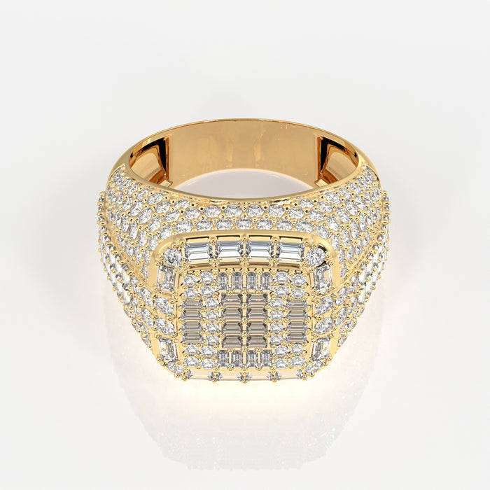 Grand Emperor Lab Grown Diamond Men's 14K Yellow Gold Ring