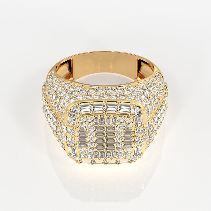 Grand Emperor Lab Grown Diamond Men's 14K Yellow Gold Ring