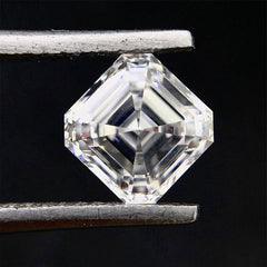 Asscher Cut Certified Moissanite Diamond D VVS1