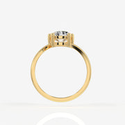 Portuguese Cut Moissanite Diamond Toi - Et - Moi 18K Gold Ring