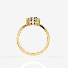 Portuguese Cut Moissanite Diamond Toi Moi 14K Gold Ring