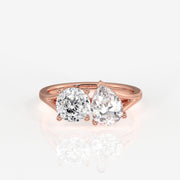 Portuguese Cut Lab Grown Diamond Toi - Et - Moi 18K Gold Ring