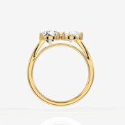 Portuguese Cut Lab Grown Diamond Toi - Et - Moi 18K Gold Ring