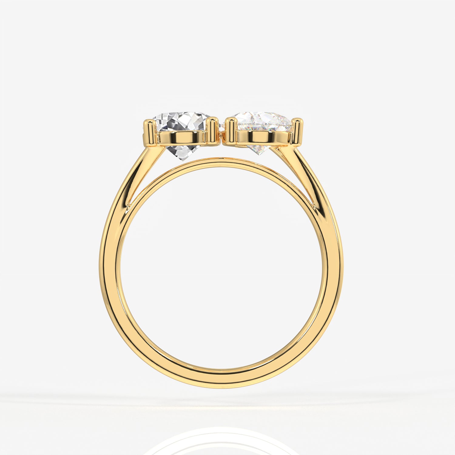 Portuguese Cut Lab Grown Diamond Toi - Et - Moi 18K Gold Ring