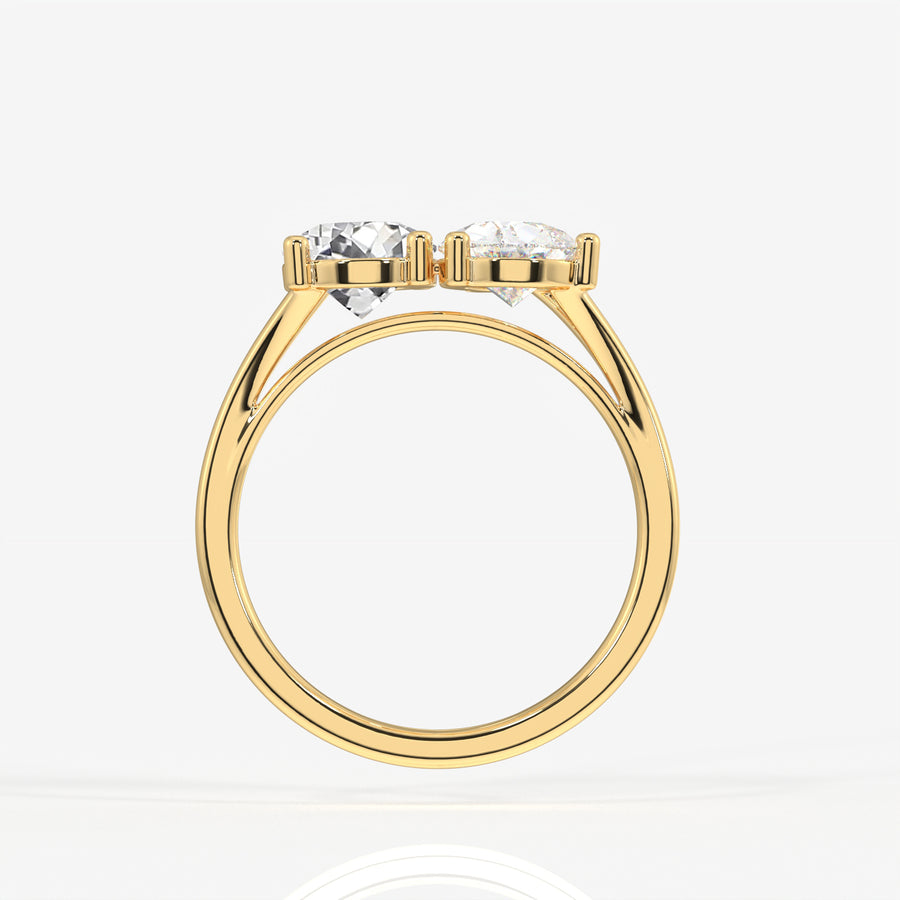 Portuguese Cut Lab Grown Diamond Toi - Et - Moi 18K Gold Ring
