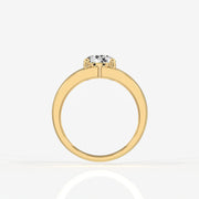 Portuguese Moissanite Diamond, Simple Classic Men's Sterling Silver Ring