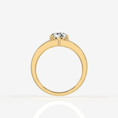 Portuguese Moissanite Diamond, Simple Classic Men's 18K Gold Ring