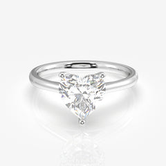 Heart Cut Moissanite Diamond Classic Solitaire Engagement 14k Gold Ring