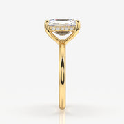 Radiant Cut Lab Grown Diamond Diamond Hidden Halo 14K Gold Ring