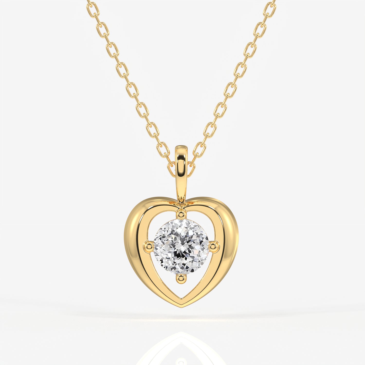 Portuguese Cut Moissanite Diamond Fashion 18k Gold Pendant