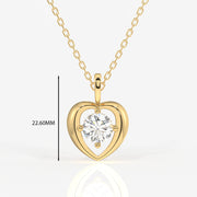 Round Cut Moissanite Diamond Fashion Sterling Silver Pendant