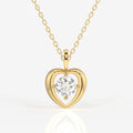 Round Cut Moissanite Diamond Fashion Sterling Silver Pendant